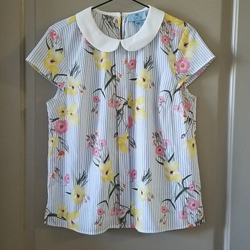 CeCe Floral Blouse